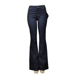 Schoen by Yu Flare Jeans The Bombshell Indigo Blue Women's Sz 29 (34 Ins…